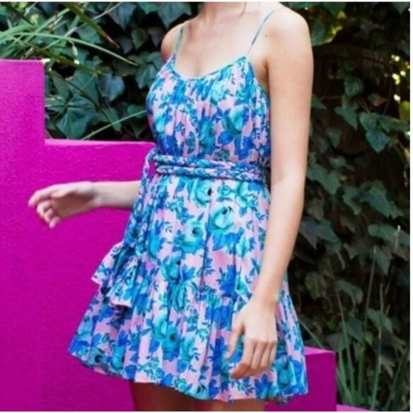 RHODE Nala in Pop Floral Mini Dress - Size S - Picture 1 of 12